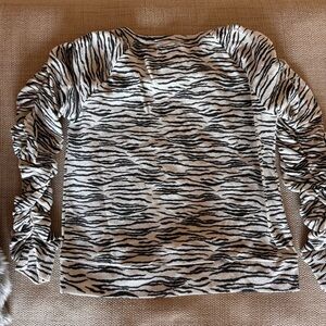 Chaser Black and White Animal Print Sweatshirt